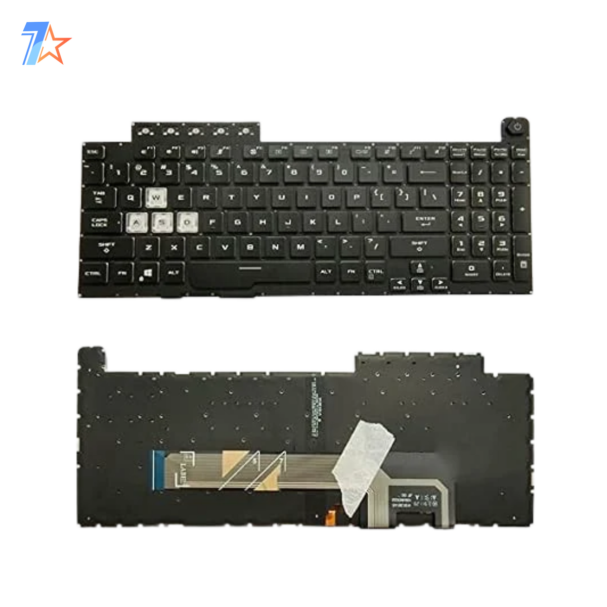 ASUS TUF Gaming A15 Replacement Laptop Keyboard – Compatible with FA506IC, FA506IHR, FA506II, FA506IU, FA506IV & FA506QM