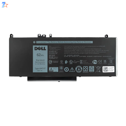 Dell 6MT4T 51Wh Li-ion battery, compatible with Latitude E5450, E5550, E5470, E5570. Durable, safe, and easy to install perfect OEM-spec replacement.